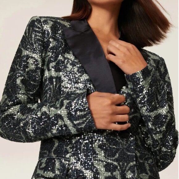 ROTATE Birger Christensen Augustina Sequin Blazer size 2 - Picture 4 of 13